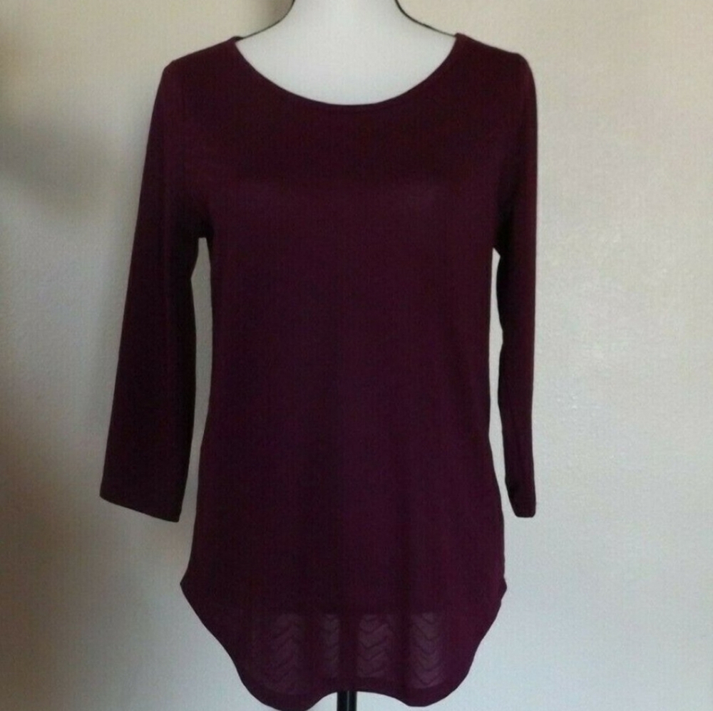 Xersion Relaxed Fit Purple Mesh Shirt